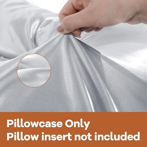 HOMBYS Silky Satin Pregnancy Pillow Cover (ONLY Pillowcase), Luxurious Smooth Maternity Pillow Cover, C Shaped Soft & Breathable Large Pillow Protector for Side Sleeper, 60.2" L x 34.2" W, Black in Saudi Arabia