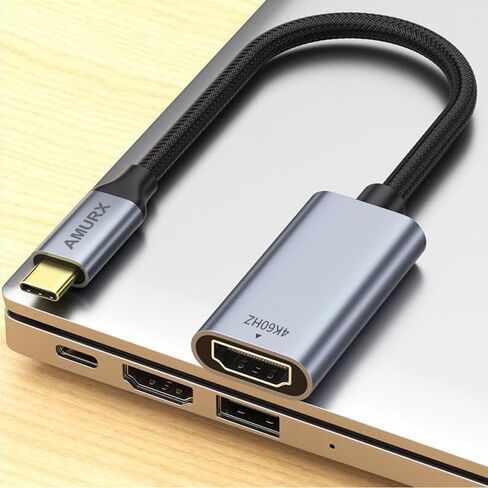 محول USB C إلى HDMI 4K@60 هرتز، محول HDMI من النوع C لشاشة المكتب المنزلي، متوافق مع iPhone 16/15 Pro/Max، MacBook Pro/Air، iPad، iMac Surface Book 3 Pixelbook، XPS، Galaxy والمزيد in Saudi Arabia