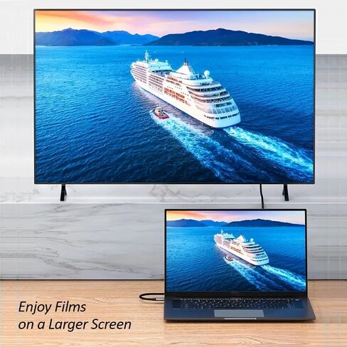 محول USB C إلى HDMI 4K@60 هرتز، محول HDMI من النوع C لشاشة المكتب المنزلي، متوافق مع iPhone 16/15 Pro/Max، MacBook Pro/Air، iPad، iMac Surface Book 3 Pixelbook، XPS، Galaxy والمزيد in Saudi Arabia
