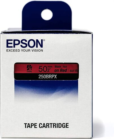 Epson LABELWORKS 250BWPX Label Tape - Black on White - 2" (50mm), 26.2ft in Kuwait