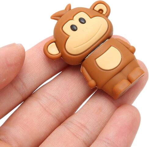 محرك أقراص فلاش USB لطيف سعة 32 جيجابايت، محرك إبهام لطيف على شكل قرد، عصا إبهام ذاكرة بندريف حيوانية لطيفة من السيليكون، للمعلمين والطلاب والموظفين (32 جيجابايت) in Kuwait