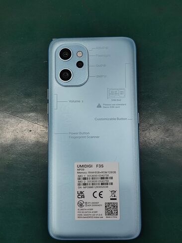 UMIDIGI هاتف خلوي غير مقفل، 128 جيجابايت، NFC، قارئ بصمات الأصابع، شاشة HD 6.7 بوصة، هواتف Android غير مقفلة F3S، Dual 4G Volte، كاميرا 48 ميجابكسل، بطارية 5150 مللي أمبير، Android 11 in Saudi Arabia