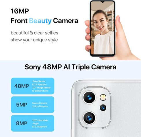 UMIDIGI Unlocked Cell Phone, 128GB, NFC, Fingerprint Reader, 6.7" HD Screen, F3S Unlocked Android Phones, Dual 4G Volte, 48MP Camera, 5150mAh Battery, Android 11 in Saudi Arabia