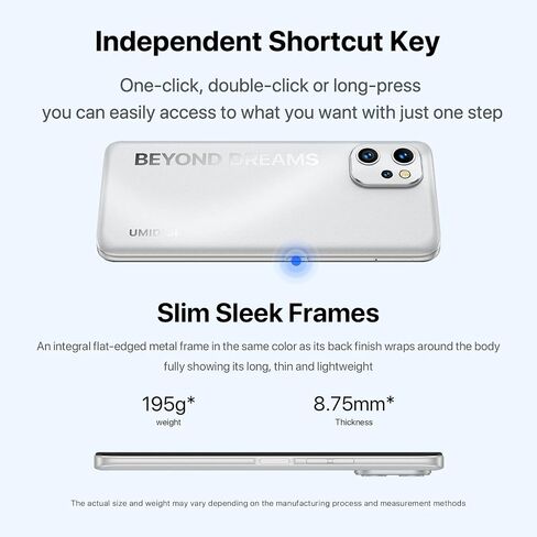 UMIDIGI Unlocked Cell Phone, 128GB, NFC, Fingerprint Reader, 6.7" HD Screen, F3S Unlocked Android Phones, Dual 4G Volte, 48MP Camera, 5150mAh Battery, Android 11 in Saudi Arabia