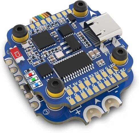 SpeedyBee F7 Mini Flight Controller Stack Board 3-6S 20x20mm مع 35A BLHeli_S 4 في 1 ESC يدعم الضبط اللاسلكي لطائرة بدون طيار FPV 2-4 بوصة in Kuwait