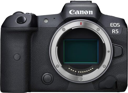 هيكل كاميرا Canon EOS R5 كامل الإطار بدون مرآة مع RF 24-105 مم F4 L عبارة عن عدسة تكبير USM 4147C013 مع حقيبة ظهر للتصوير الفوتوغرافي Deco Gear + Monopod + ميكروفون + LED + ملحقات وبرامج احترافية in Saudi Arabia