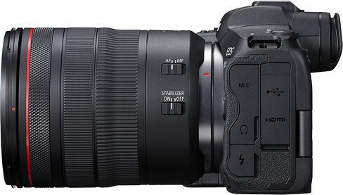 هيكل كاميرا Canon EOS R5 كامل الإطار بدون مرآة مع RF 24-105 مم F4 L عبارة عن عدسة تكبير USM 4147C013 مع حقيبة ظهر للتصوير الفوتوغرافي Deco Gear + Monopod + ميكروفون + LED + ملحقات وبرامج احترافية in Saudi Arabia