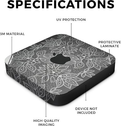 Carbon Fiber Skin Compatible with Apple Mac Mini M2 Pro (2023) - Antique Marble - Premium 3M Vinyl Protective Wrap Decal Cover - Easy to Apply | Crafted in The USA by MightySkins in Saudi Arabia