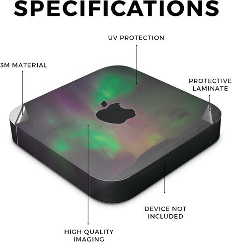 Carbon Fiber Skin Compatible with Apple Mac Mini M2 Pro (2023) - Antique Marble - Premium 3M Vinyl Protective Wrap Decal Cover - Easy to Apply | Crafted in The USA by MightySkins in Saudi Arabia