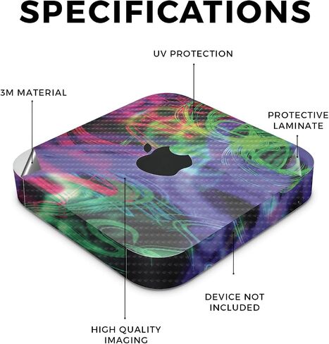 Carbon Fiber Skin Compatible with Apple Mac Mini M2 Pro (2023) - Antique Marble - Premium 3M Vinyl Protective Wrap Decal Cover - Easy to Apply | Crafted in The USA by MightySkins in Saudi Arabia