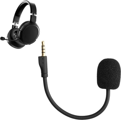 ميكروفون kwmobile متوافق مع Steelseries Arctis 1 - ميكروفون بديل لسماعات الألعاب - أسود in Saudi Arabia