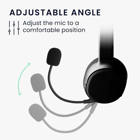 ميكروفون kwmobile متوافق مع Steelseries Arctis 1 - ميكروفون بديل لسماعات الألعاب - أسود in Saudi Arabia