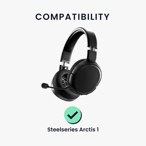 ميكروفون kwmobile متوافق مع Steelseries Arctis 1 - ميكروفون بديل لسماعات الألعاب - أسود in Saudi Arabia