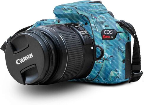 Carbon Fiber Skin Compatible with Canon EOS Rebel T7 Camera - Triangle Stripes - Premium 3M Vinyl Protective Wrap Decal Cover - Easy to Apply | Crafted in The USA by MightySkins in Saudi Arabia