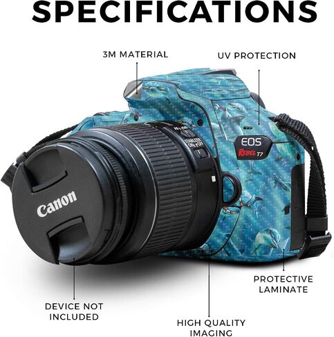 Carbon Fiber Skin Compatible with Canon EOS Rebel T7 Camera - Triangle Stripes - Premium 3M Vinyl Protective Wrap Decal Cover - Easy to Apply | Crafted in The USA by MightySkins in Saudi Arabia