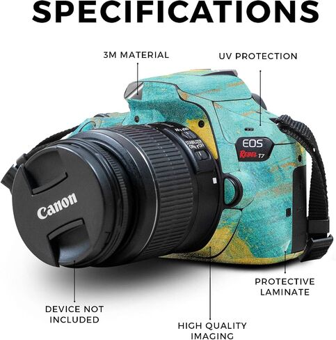 Carbon Fiber Skin Compatible with Canon EOS Rebel T7 Camera - Triangle Stripes - Premium 3M Vinyl Protective Wrap Decal Cover - Easy to Apply | Crafted in The USA by MightySkins in Saudi Arabia