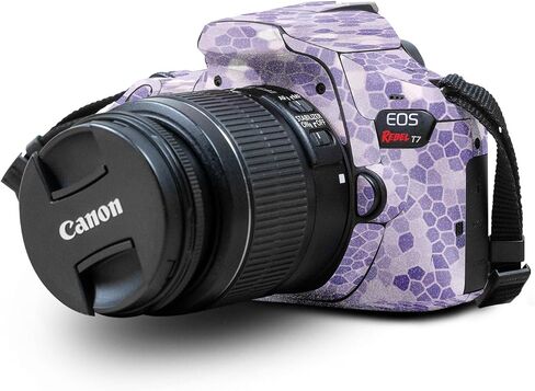 غلاف لامع لامع متوافق مع كاميرا Canon EOS Rebel T7 - ​​زجاج ملون - غطاء لاصق واقٍ من الفينيل 3M ممتاز - سهل الاستخدام | صُنع في الولايات المتحدة الأمريكية بواسطة MightySkins in Saudi Arabia
