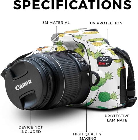 غلاف لامع لامع متوافق مع كاميرا Canon EOS Rebel T7 - ​​زجاج ملون - غطاء لاصق واقٍ من الفينيل 3M ممتاز - سهل الاستخدام | صُنع في الولايات المتحدة الأمريكية بواسطة MightySkins in Saudi Arabia