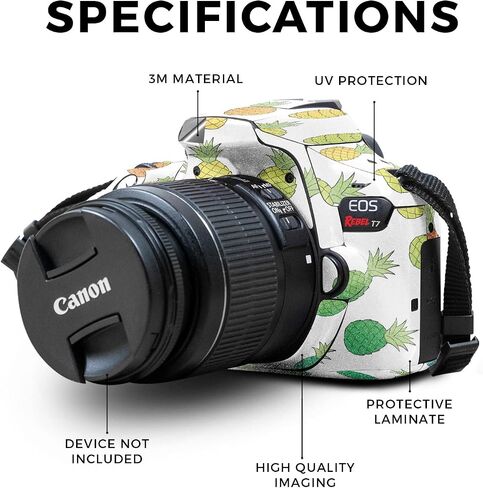 غلاف لامع لامع متوافق مع كاميرا Canon EOS Rebel T7 - ​​زجاج ملون - غطاء لاصق واقٍ من الفينيل 3M ممتاز - سهل الاستخدام | صُنع في الولايات المتحدة الأمريكية بواسطة MightySkins in Saudi Arabia