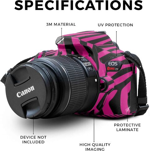 Carbon Fiber Skin Compatible with Canon EOS Rebel T7 Camera - Baby Moon - Premium 3M Vinyl Protective Wrap Decal Cover - Easy to Apply | Crafted in The USA by MightySkins in Saudi Arabia