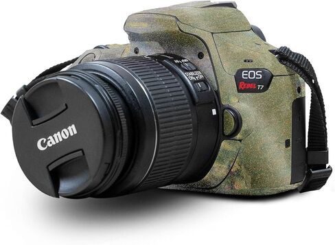 Glossy Glitter Skin Compatible with Canon EOS Rebel T7 Camera - Dominican Flag - Premium 3M Vinyl Protective Wrap Decal Cover - Easy to Apply | Crafted in The USA by MightySkins in Saudi Arabia