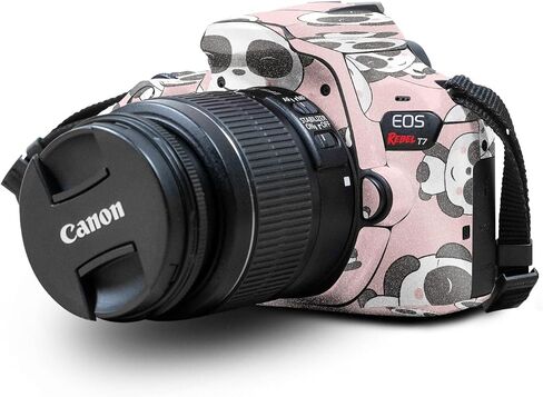 Glossy Glitter Skin Compatible with Canon EOS Rebel T7 Camera - Dominican Flag - Premium 3M Vinyl Protective Wrap Decal Cover - Easy to Apply | Crafted in The USA by MightySkins in Saudi Arabia