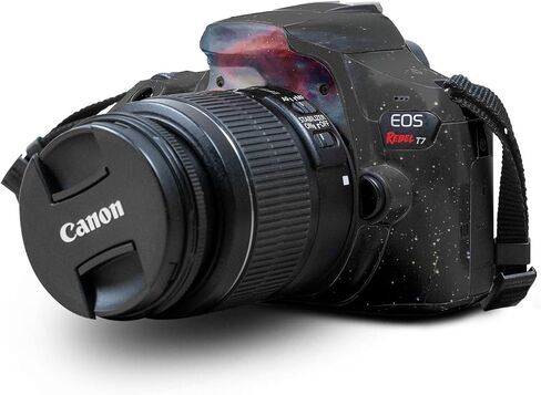 Glossy Glitter Skin Compatible with Canon EOS Rebel T7 Camera - Dominican Flag - Premium 3M Vinyl Protective Wrap Decal Cover - Easy to Apply | Crafted in The USA by MightySkins in Saudi Arabia