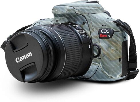 Carbon Fiber Skin Compatible with Canon EOS Rebel T7 Camera - Green Stone - Premium 3M Vinyl Protective Wrap Decal Cover - Easy to Apply | Crafted in The USA by MightySkins in Saudi Arabia