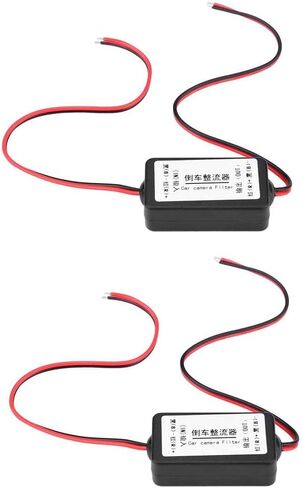مقوم الرؤية الخلفية للسيارة، موصل مرشح مكثف مرحل الطاقة 12 فولت تيار مستمر لمعدل الكاميرا الاحتياطية وفلتر كاميرا السيارة التلقائي (عبوة من قطعتين) in Kuwait