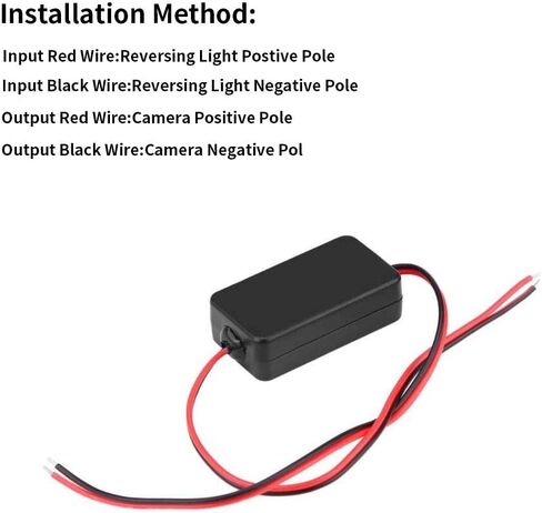مقوم الرؤية الخلفية للسيارة، موصل مرشح مكثف مرحل الطاقة 12 فولت تيار مستمر لمعدل الكاميرا الاحتياطية وفلتر كاميرا السيارة التلقائي (عبوة من قطعتين) in Kuwait