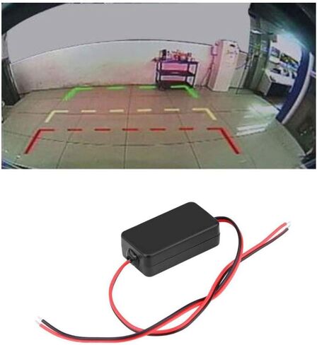 مقوم الرؤية الخلفية للسيارة، موصل مرشح مكثف مرحل الطاقة 12 فولت تيار مستمر لمعدل الكاميرا الاحتياطية وفلتر كاميرا السيارة التلقائي (عبوة من قطعتين) in Kuwait