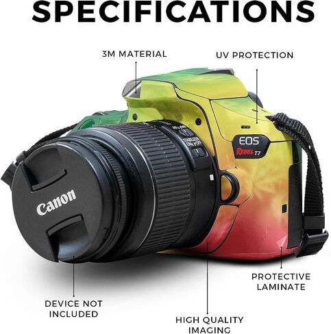 Carbon Fiber Skin Compatible with Canon EOS Rebel T7 Camera - Baby Moon - Premium 3M Vinyl Protective Wrap Decal Cover - Easy to Apply | Crafted in The USA by MightySkins in Saudi Arabia