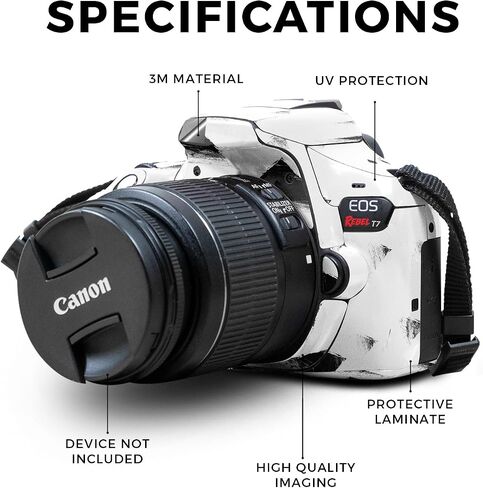 Carbon Fiber Skin Compatible with Canon EOS Rebel T7 Camera - Baby Moon - Premium 3M Vinyl Protective Wrap Decal Cover - Easy to Apply | Crafted in The USA by MightySkins in Saudi Arabia