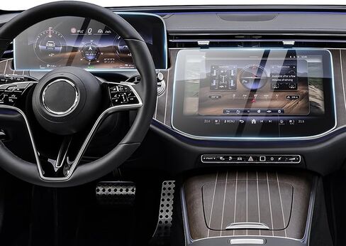 واقي شاشة Karltys مكون من قطعتين لسيارة Mercedes-Benz E-Class All-Terrain 2024 2025 مقاس 12.3 بوصة نافي وشاشة داش مقاس 14.4 بوصة، واقي زجاجي مقاوم للوهج لملحقات مرسيدس E450 in Saudi Arabia