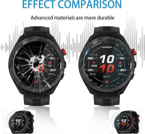 Suoman 4-Pack for Garmin Approach S70 47mm Screen Protector Tempered Glass,[Anti-Scratch][2.5D 9H Hardness] Screen Protector in Saudi Arabia