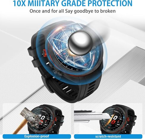 Suoman 4-Pack for Garmin Approach S70 47mm Screen Protector Tempered Glass,[Anti-Scratch][2.5D 9H Hardness] Screen Protector in Saudi Arabia