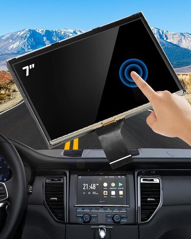 ونفون 7 بوصة Uconnect شاشة تعمل باللمس جهاز الملاحة بالراديو لـ 2017-2020 جيب كومباس TDO-WXGA0700K00057-V1 LMB-K00057BL-A in Kuwait