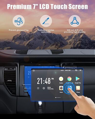 ونفون 7 بوصة Uconnect شاشة تعمل باللمس جهاز الملاحة بالراديو لـ 2017-2020 جيب كومباس TDO-WXGA0700K00057-V1 LMB-K00057BL-A in Kuwait