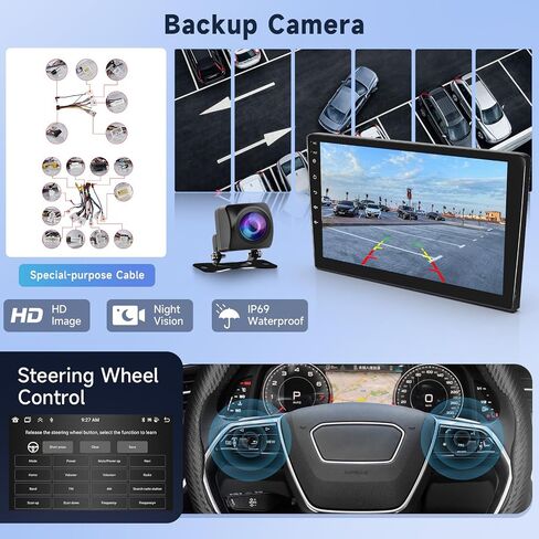 Hodozzy 8 Core 2GB+64GB Android Car Stereo for Toyota Camry 2015 2016 2017، Double Din Carplay Android Auto Car Radio، 10 بوصة IPS تعمل باللمس مع DSP GPS Navigation Mirror Link WIFI Bluetooth FM in Saudi Arabia