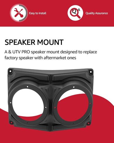 A & UTV PRO UTV Overhead Speakers Pod Enclosure, 6.5" Universal Speaker Systems Mount Box Compatible with Polaris RZR, UTV, Cart Accessories, Waterproof, Black, 1PCS in Saudi Arabia