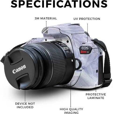 Carbon Fiber Skin Compatible with Canon EOS Rebel T7 Camera - Acid Hex - Premium 3M Vinyl Protective Wrap Decal Cover - Easy to Apply | Crafted in The USA by MightySkins in Saudi Arabia