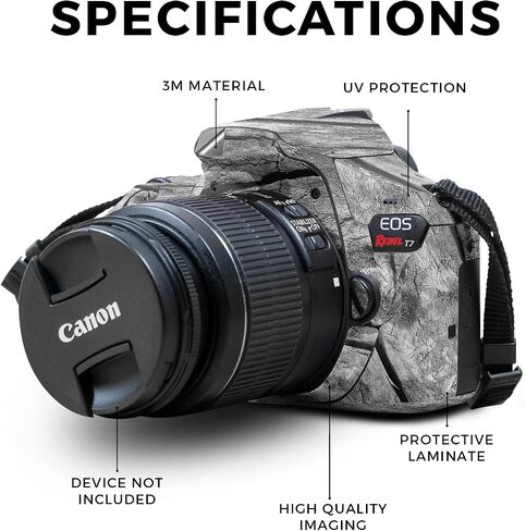 Carbon Fiber Skin Compatible with Canon EOS Rebel T7 Camera - Acid Hex - Premium 3M Vinyl Protective Wrap Decal Cover - Easy to Apply | Crafted in The USA by MightySkins in Saudi Arabia