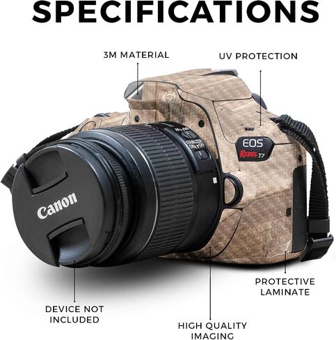 Carbon Fiber Skin Compatible with Canon EOS Rebel T7 Camera - Acid Hex - Premium 3M Vinyl Protective Wrap Decal Cover - Easy to Apply | Crafted in The USA by MightySkins in Saudi Arabia