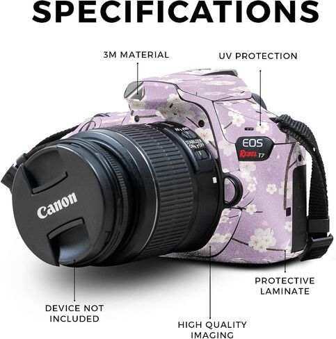 Carbon Fiber Skin Compatible with Canon EOS Rebel T7 Camera - Acid Hex - Premium 3M Vinyl Protective Wrap Decal Cover - Easy to Apply | Crafted in The USA by MightySkins in Saudi Arabia
