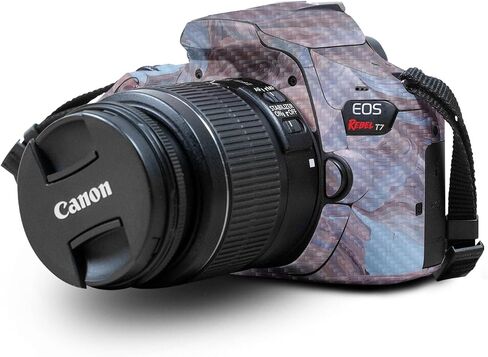 Carbon Fiber Skin Compatible with Canon EOS Rebel T7 Camera - Monsoon - Premium 3M Vinyl Protective Wrap Decal Cover - Easy to Apply | Crafted in The USA by MightySkins in Saudi Arabia