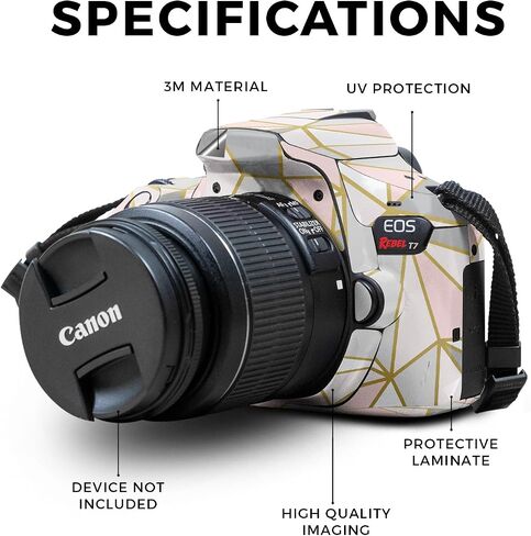 Carbon Fiber Skin Compatible with Canon EOS Rebel T7 Camera - Action Fish Puzzle - Premium 3M Vinyl Protective Wrap Decal Cover - Easy to Apply | Crafted in The USA by MightySkins in Saudi Arabia