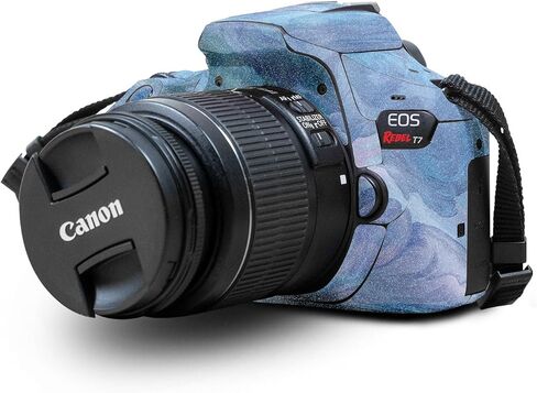 Carbon Fiber Skin Compatible with Canon EOS Rebel T7 Camera - Black Wall - Premium 3M Vinyl Protective Wrap Decal Cover - Easy to Apply | Crafted in The USA by MightySkins in Saudi Arabia
