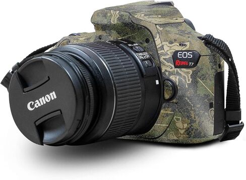 Carbon Fiber Skin Compatible with Canon EOS Rebel T7 Camera - Black Wall - Premium 3M Vinyl Protective Wrap Decal Cover - Easy to Apply | Crafted in The USA by MightySkins in Saudi Arabia