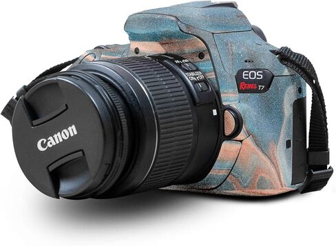 Carbon Fiber Skin Compatible with Canon EOS Rebel T7 Camera - Monsoon - Premium 3M Vinyl Protective Wrap Decal Cover - Easy to Apply | Crafted in The USA by MightySkins in Saudi Arabia