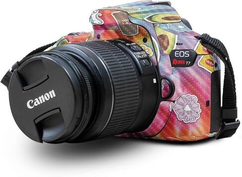 Carbon Fiber Skin Compatible with Canon EOS Rebel T7 Camera - Monsoon - Premium 3M Vinyl Protective Wrap Decal Cover - Easy to Apply | Crafted in The USA by MightySkins in Saudi Arabia